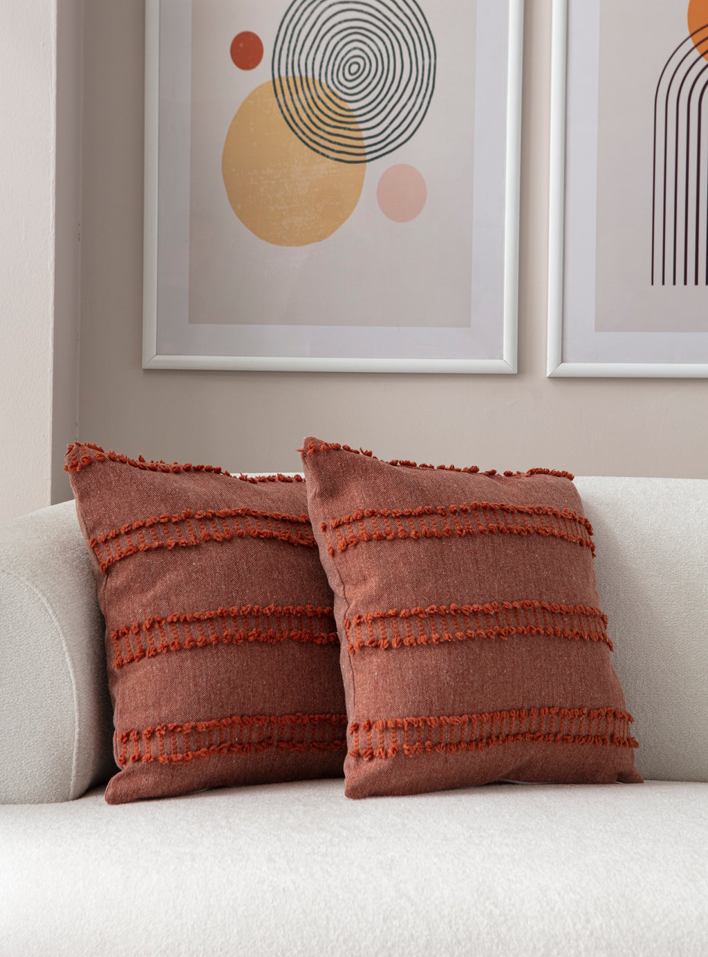 Kedi Merdiveni Puantiyeli Kırlent Kılıfı - Puantiye Dokulu Dekoratif Yastık