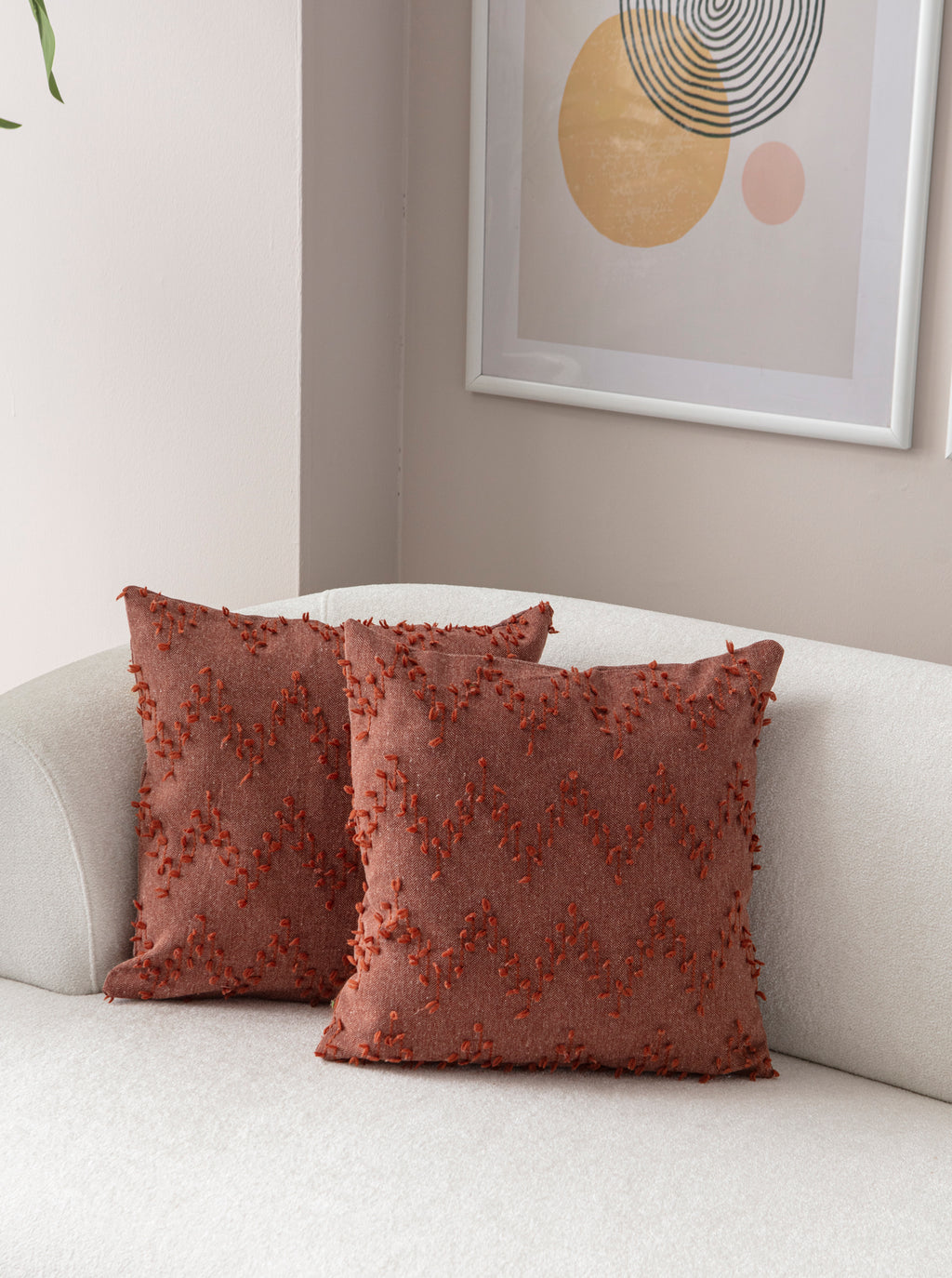 ZikZak Puantiyeli Kırlent Kılıfı - Puantiye Dokulu Dekoratif Yastık