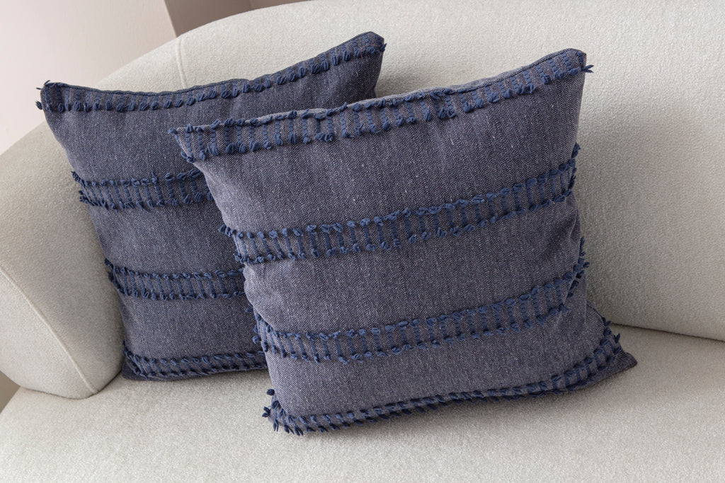 Kedi Merdiveni Puantiyeli Kırlent Kılıfı - Puantiye Dokulu Dekoratif Yastık