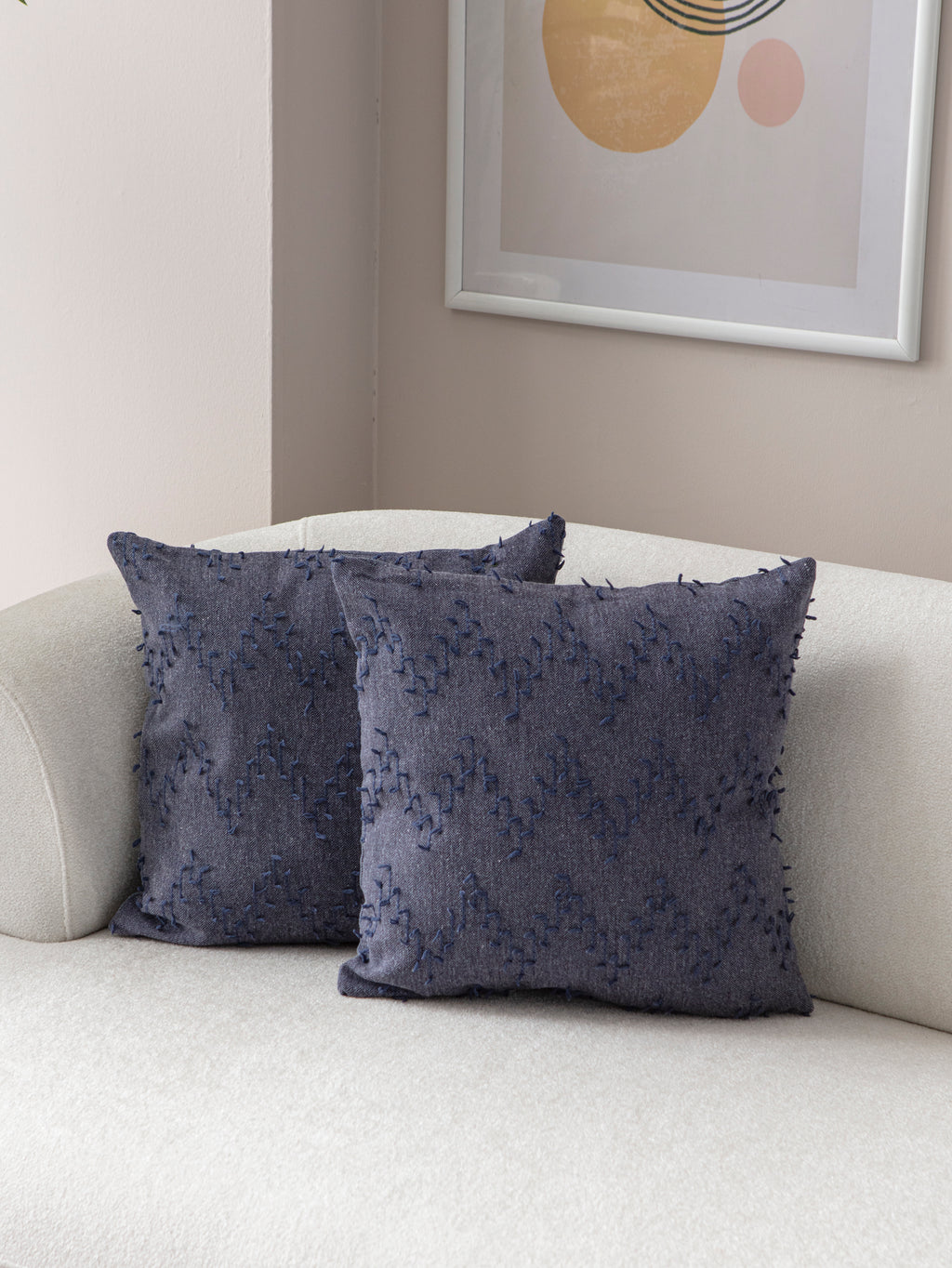 ZikZak Puantiyeli Kırlent Kılıfı - Puantiye Dokulu Dekoratif Yastık