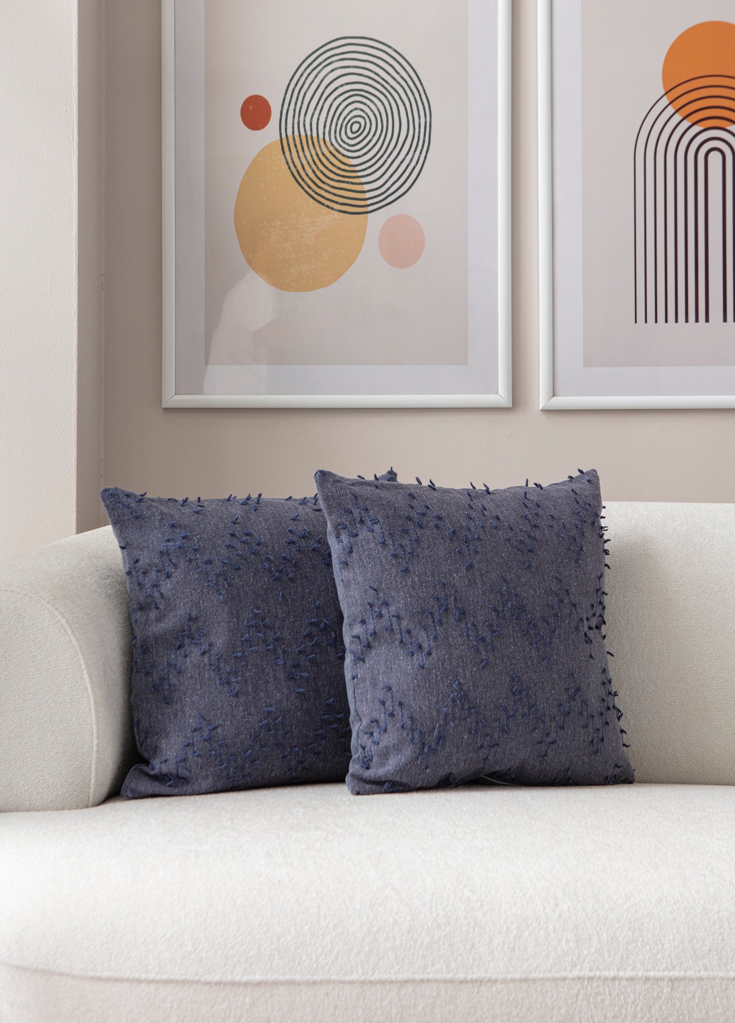 ZikZak Puantiyeli Kırlent Kılıfı - Puantiye Dokulu Dekoratif Yastık