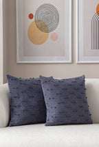 Tek Çizgi Puantiyeli Kırlent Kılıfı - Puantiye Dokulu Dekoratif Yastık