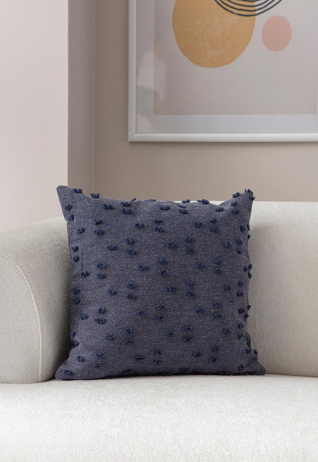 Puantiye çiçeği Kırlent Kılıfı - Puantiye Dokulu Dekoratif Yastık