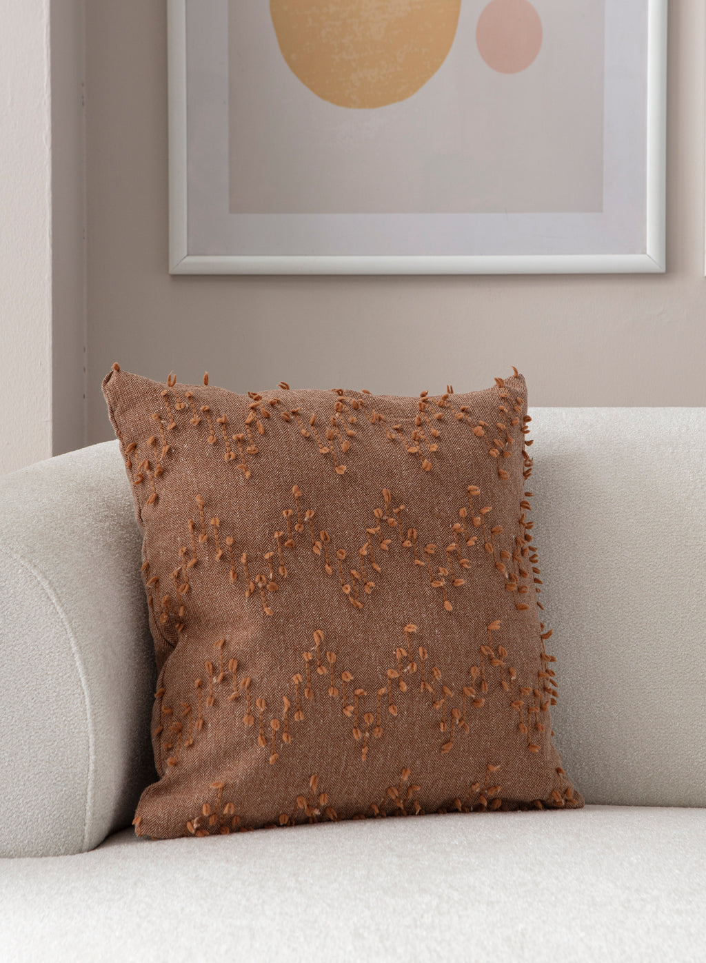 ZikZak Puantiyeli Kırlent Kılıfı - Puantiye Dokulu Dekoratif Yastık