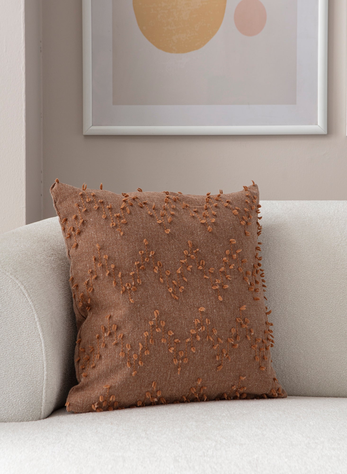 ZikZak Puantiyeli Kırlent Kılıfı - Puantiye Dokulu Dekoratif Yastık