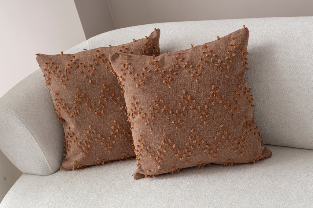 ZikZak Puantiyeli Kırlent Kılıfı - Puantiye Dokulu Dekoratif Yastık