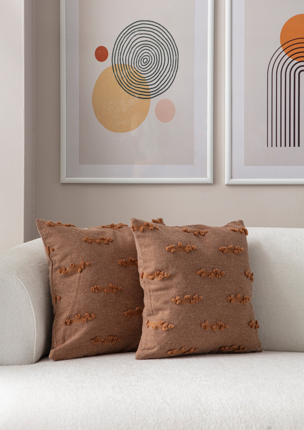 Petek Puantiyeli Kırlent Kılıfı - Puantiye Dokulu Dekoratif Yastık