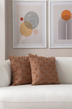 Puantiye çiçeği Kırlent Kılıfı - Puantiye Dokulu Dekoratif Yastık