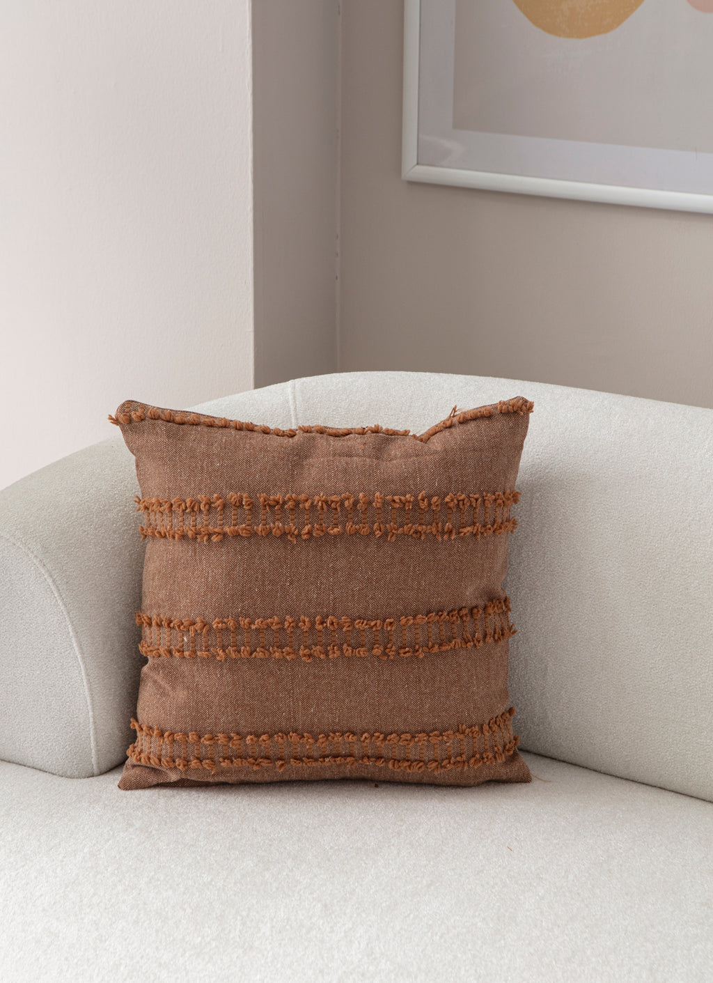 Kedi Merdiveni Puantiyeli Kırlent Kılıfı - Puantiye Dokulu Dekoratif Yastık