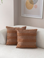 Kedi Merdiveni Puantiyeli Kırlent Kılıfı - Puantiye Dokulu Dekoratif Yastık