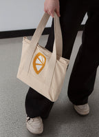 Limon Desenli Bez Keten Omuz Çantası, Plaj Çantası, İşlemeli El ve Kol Çantası %100 Pamuk 36x29 cm (Kopya)