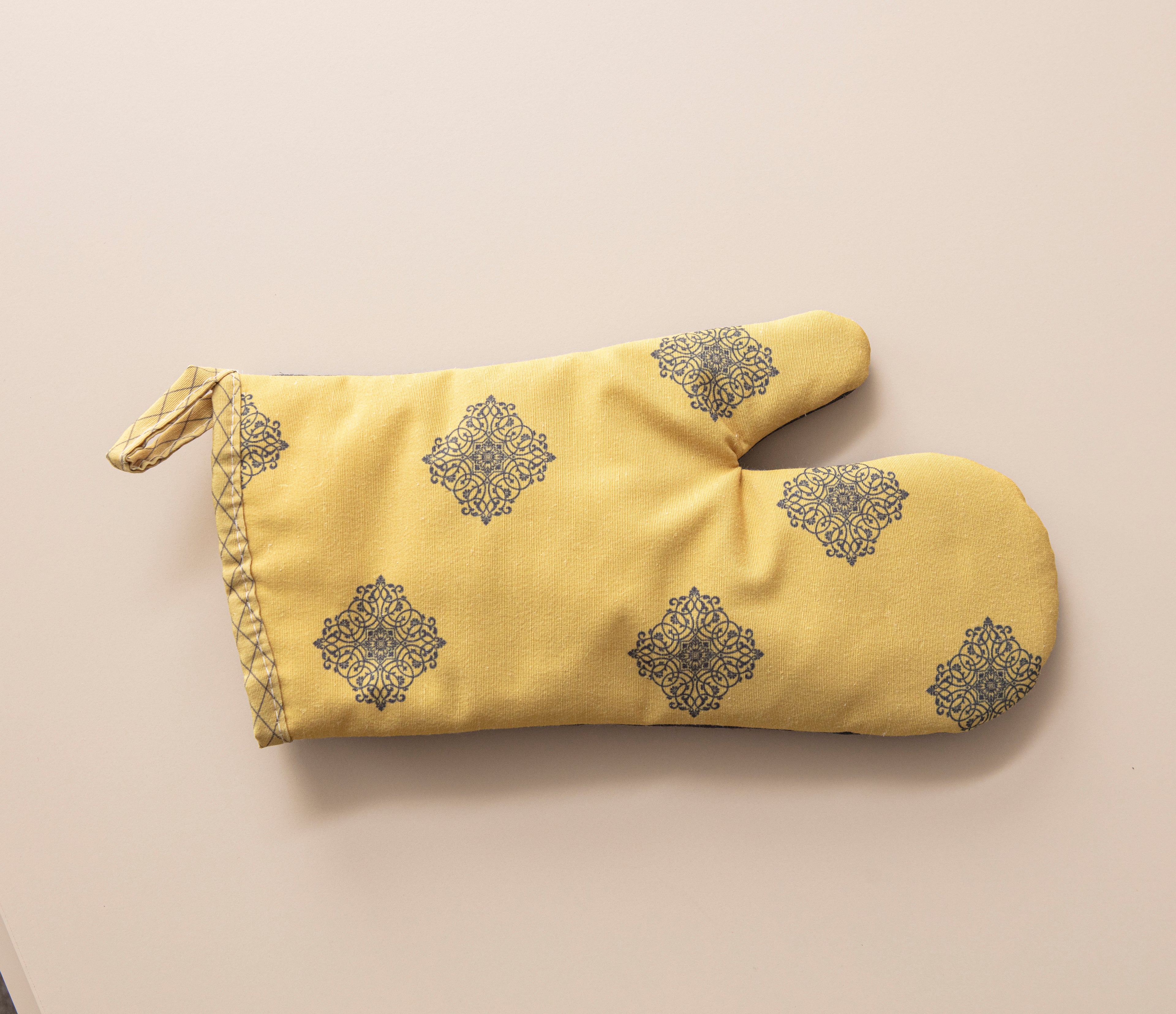 Desenli Mutfak Fırın Eldiveni & Tutamaç Seti – Isıya Dayanıklı, Şık Desenli, Kaymaz ve Kullanışlı