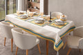 Sarı & Yeşil Otantik Desenli Full Masa Örtüsü Seti (Püsküllü Koleksiyon)