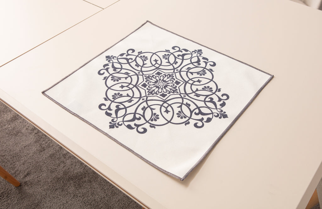 Sarı & Yeşil Otantik Desenli Full Masa Örtüsü Seti (Püsküllü Koleksiyon)