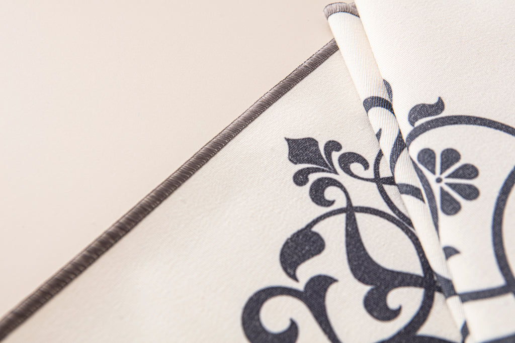 Sarı & Yeşil Otantik Desenli Full Masa Örtüsü Seti (Püsküllü Koleksiyon)