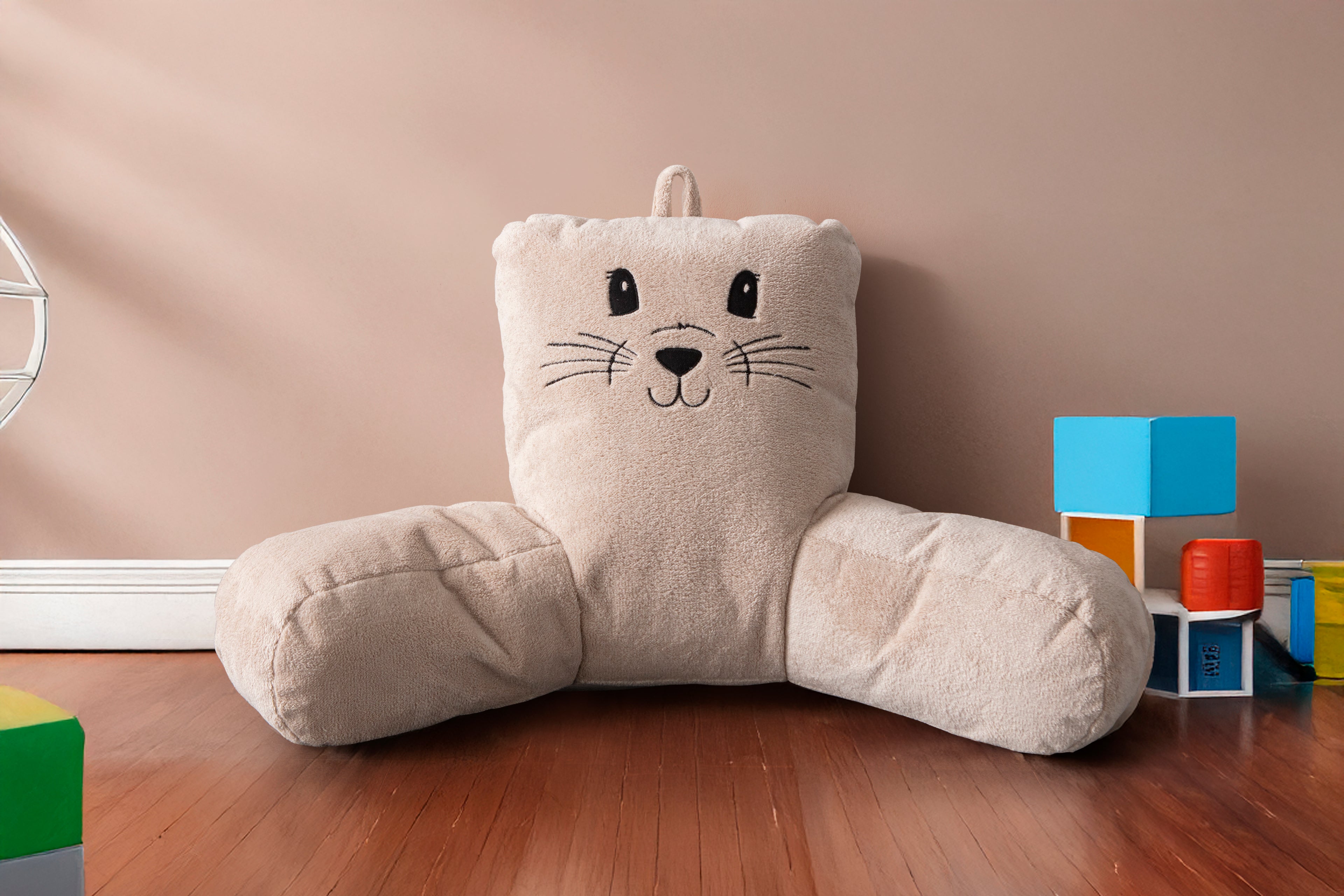 Sevimli Hayvan Figürlü Sırt Destek Minderi – Yumuşak Peluş Koltuk & Yatak Arkası Minderi