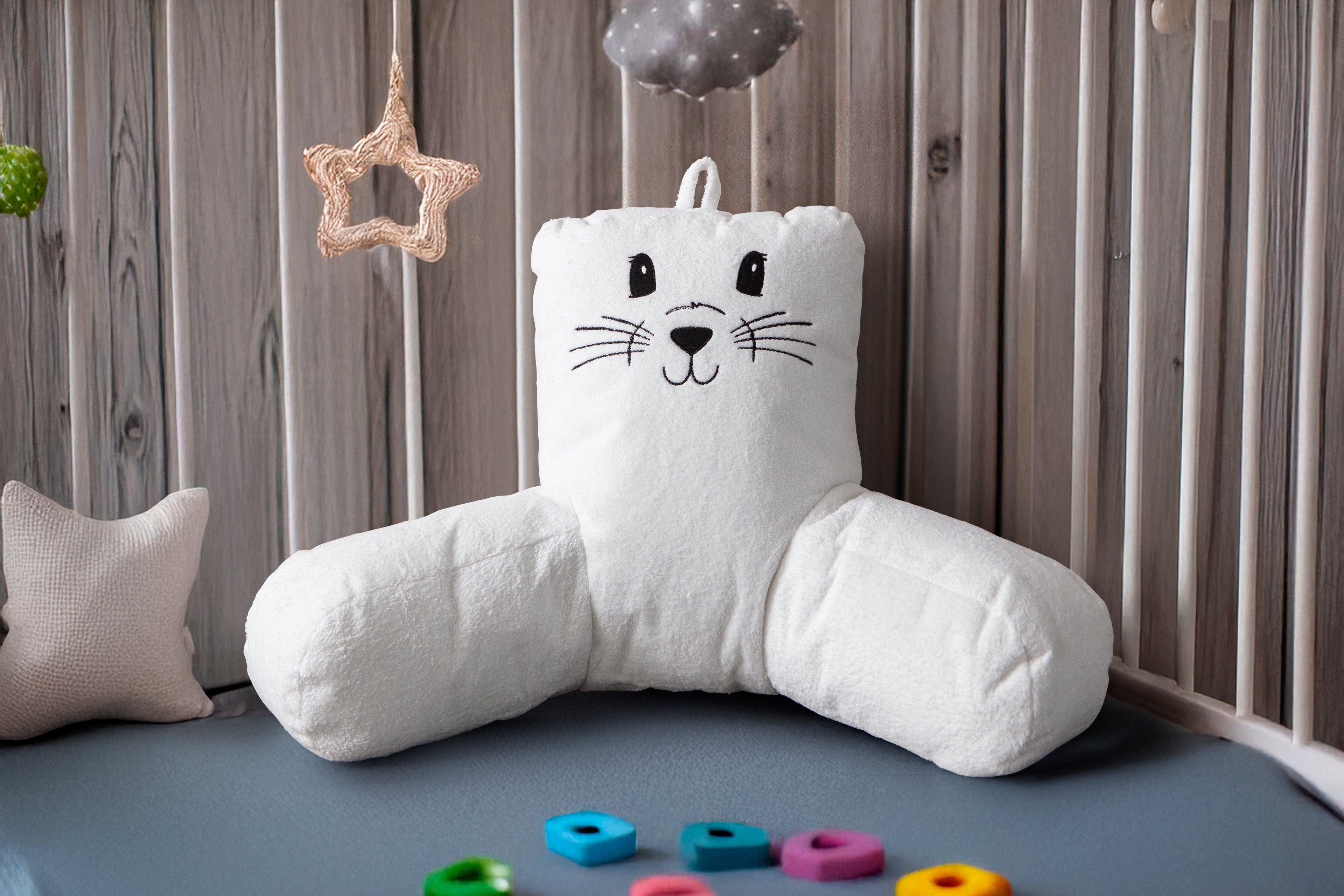 Sevimli Hayvan Figürlü Sırt Destek Minderi – Yumuşak Peluş Koltuk & Yatak Arkası Minderi