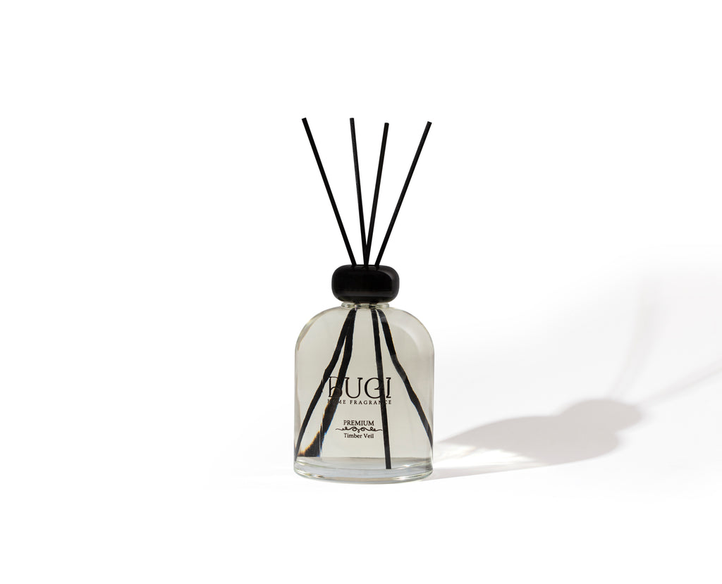 Timber Veil Ev Oda Ortam Kokusu, Çubuklu Oda Kokusu Sandal Ağacı, Yoğun Esanslı ve Kalıcı Oda Parfümü, Salon, Ofis, Ev, Yatak Odası ve Banyo için Büyük Boy Çubuklu Oda Kokusu