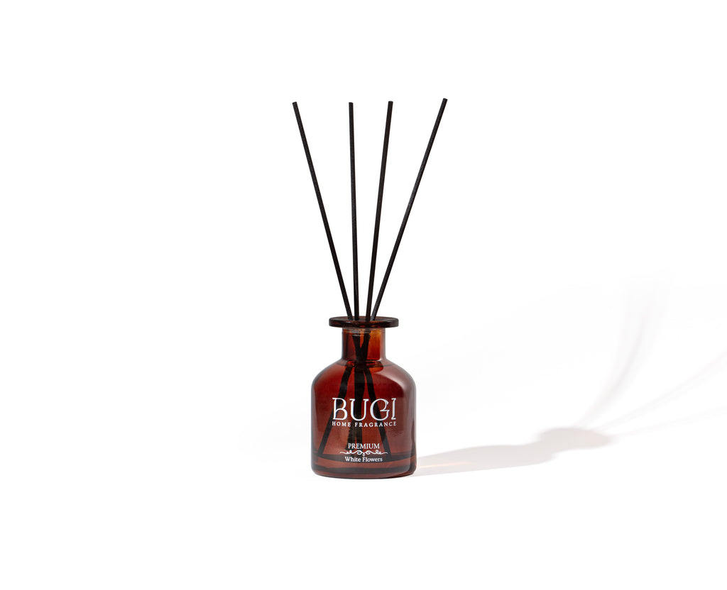 White Flowers Ev Oda Ortam Kokusu, Çubuklu Oda Kokusu Beyaz Çiçekler Çiçeği, Yoğun Esanslı ve Kalıcı Oda Parfümü, Salon, Ofis, Ev, Yatak Odası ve Banyo için Büyük Boy Çubuklu Oda Kokusu