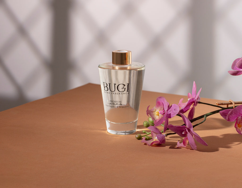 Wild Elegance Ev Oda Ortam Kokusu, Çubuklu Oda Kokusu Yabani Orkide & Bergamot, Yoğun Esanslı ve Kalıcı Oda Parfümü, Salon, Ofis, Ev, Yatak Odası ve Banyo için Büyük Boy Çubuklu Oda Kokusu