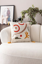 Comfort Punch Desenli Kırlent Kılıfı Kare Dekoratif Bohem Nakışlı Yastık Kılıfı