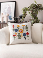 Comfort Punch Desenli Kırlent Kılıfı Kare Dekoratif Bohem Nakışlı Yastık Kılıfı