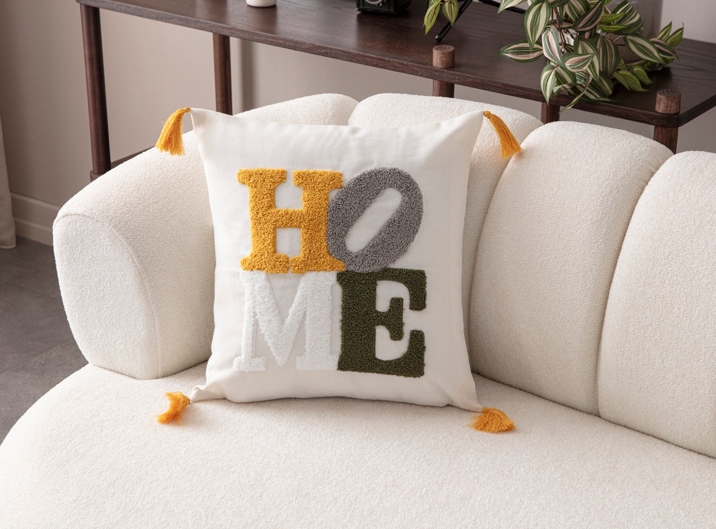 Comfort Punch Desenli Kırlent Kılıfı Kare Dekoratif Bohem Nakışlı Yastık Kılıfı