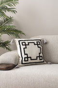 Comfort Punch Desenli Kırlent Kılıfı Kare Dekoratif Bohem Nakışlı Yastık Kılıfı