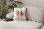 Comfort Punch Desenli Kırlent Kılıfı Kare Dekoratif Bohem Nakışlı Yastık Kılıfı