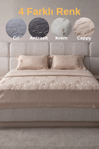 Solena Çiçek Desenli Yatak Örtüsü Takımı – Çift Kişilik, Yumuşak Dokulu, Şık Nakışlı Model