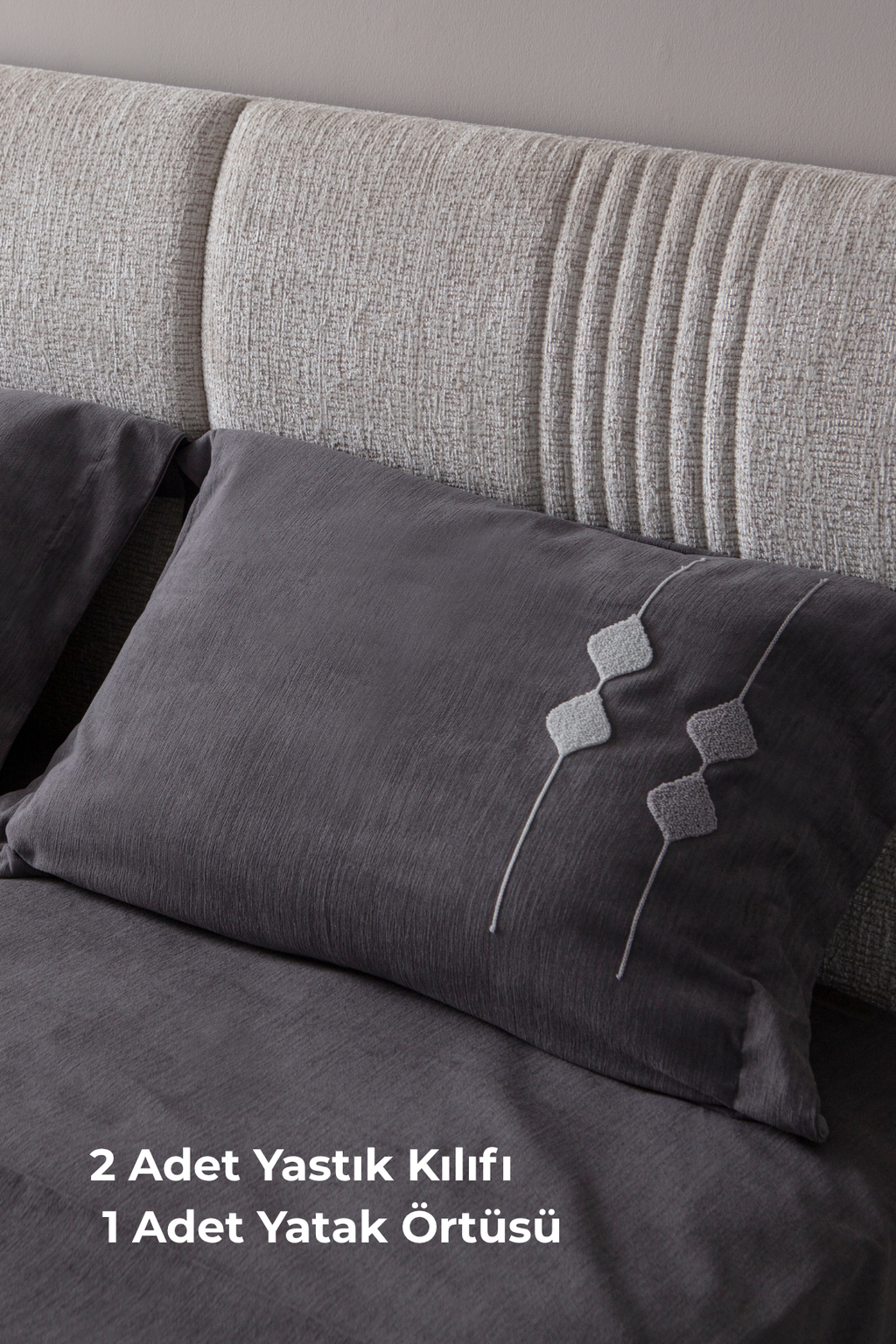 Vera Nakış Detaylı Yatak Örtüsü Takımı – Çift Kişilik, Yumuşak Dokulu, Şık Nakışlı Model