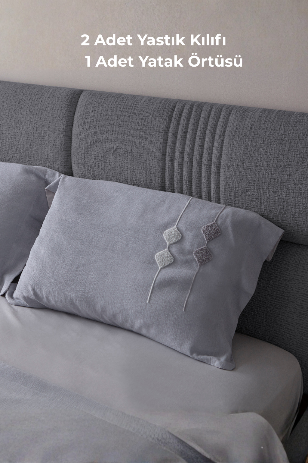 Vera Nakış Detaylı Yatak Örtüsü Takımı – Çift Kişilik, Yumuşak Dokulu, Şık Nakışlı Model